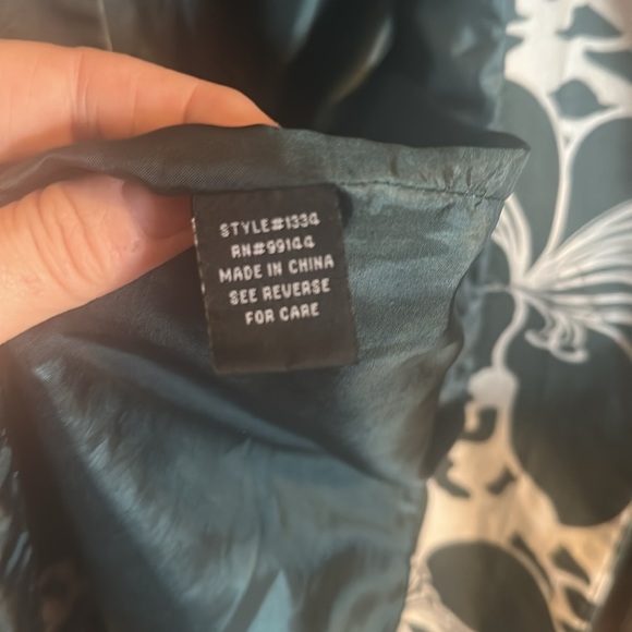 Lapis light summer patterned  fabric coat size L - Picture 3 of 7